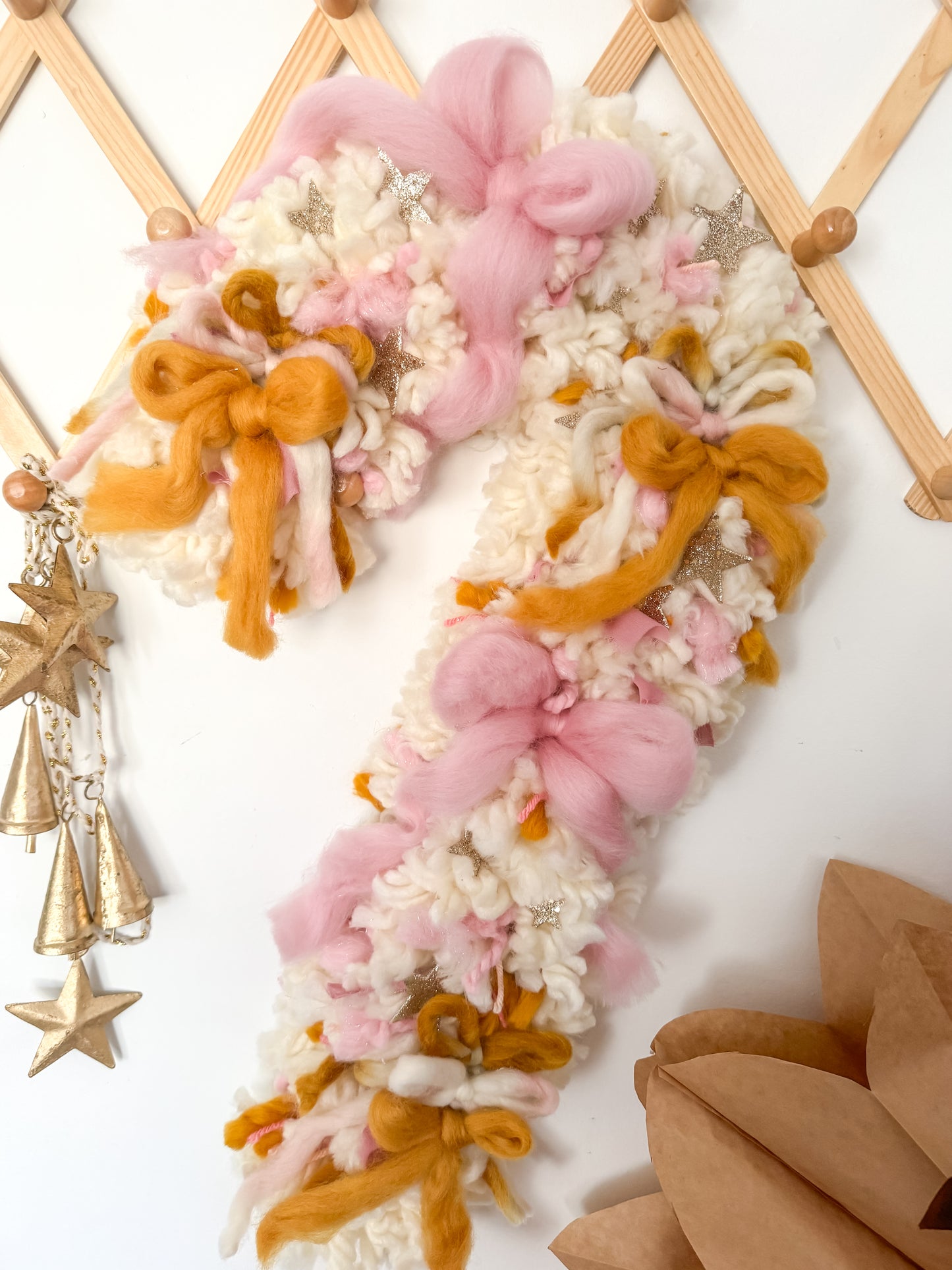 Whimsy Boho CandyCane Wreath